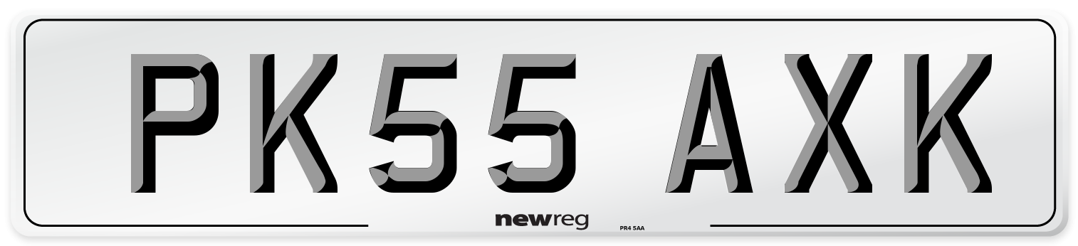 PK55 AXK Number Plate from New Reg